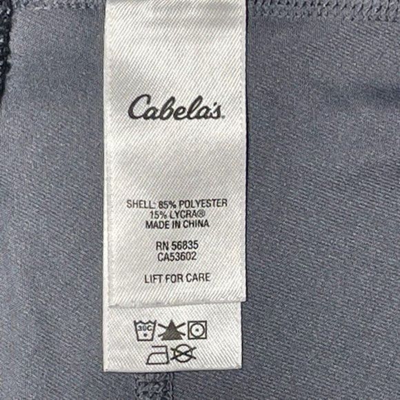 Cabela's XPG Stretch Capri Leggings Grey Men's Size Small Cool UPF 15 Wick - Picture 9 of 11